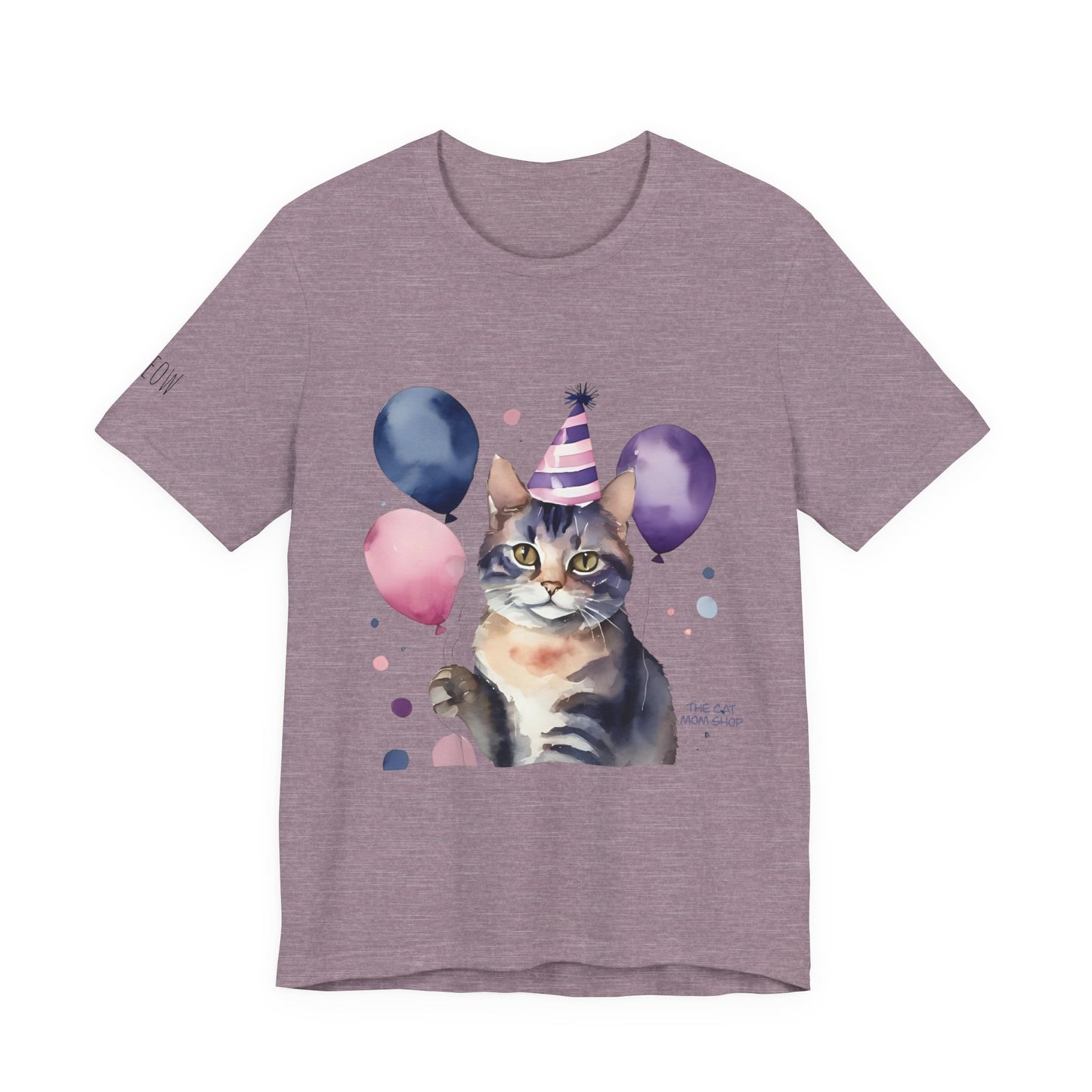 Birthday Cat Tee, Fun Cat Shirt, Cute Animal T-Shirt, Pet Lover Gift, Celebration Top, Party Outfit, Unique Cat Art