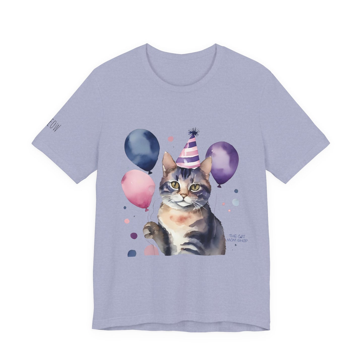 Birthday Cat Tee, Fun Cat Shirt, Cute Animal T-Shirt, Pet Lover Gift, Celebration Top, Party Outfit, Unique Cat Art
