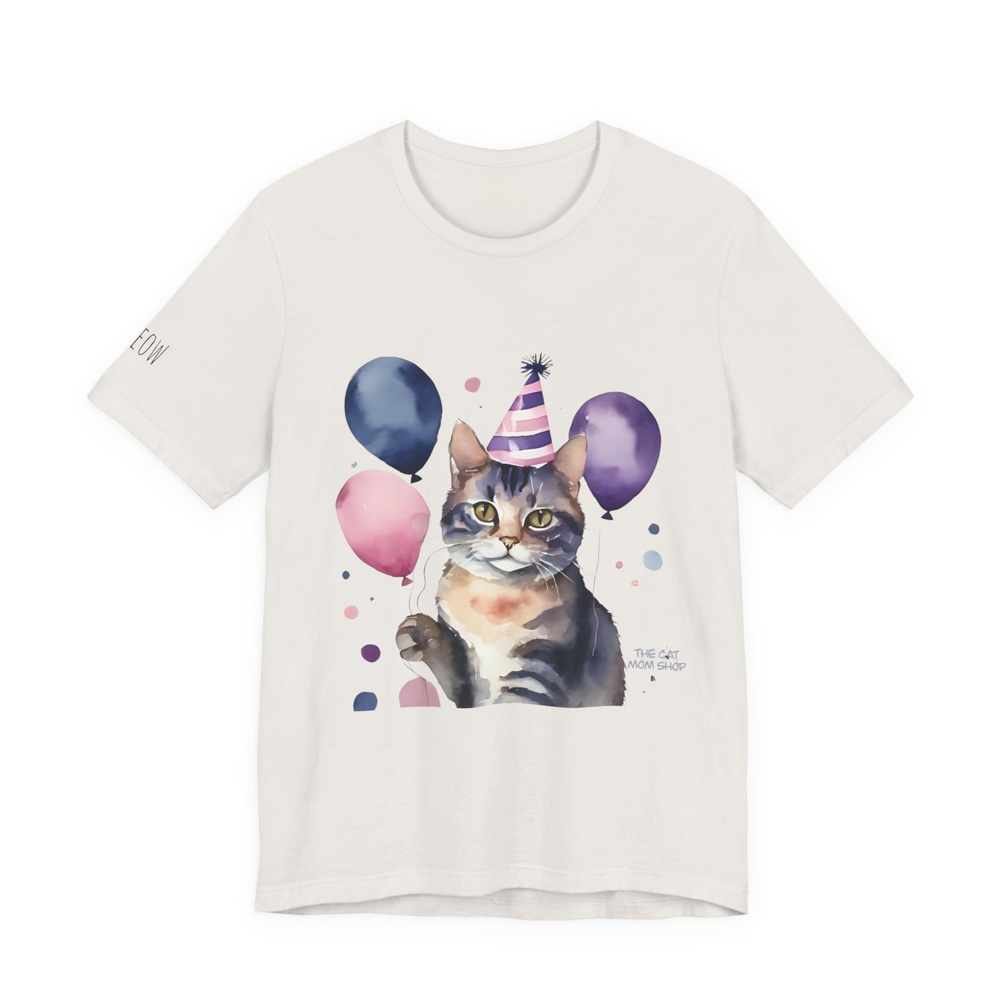 Birthday Cat Tee, Fun Cat Shirt, Cute Animal T-Shirt, Pet Lover Gift, Celebration Top, Party Outfit, Unique Cat Art