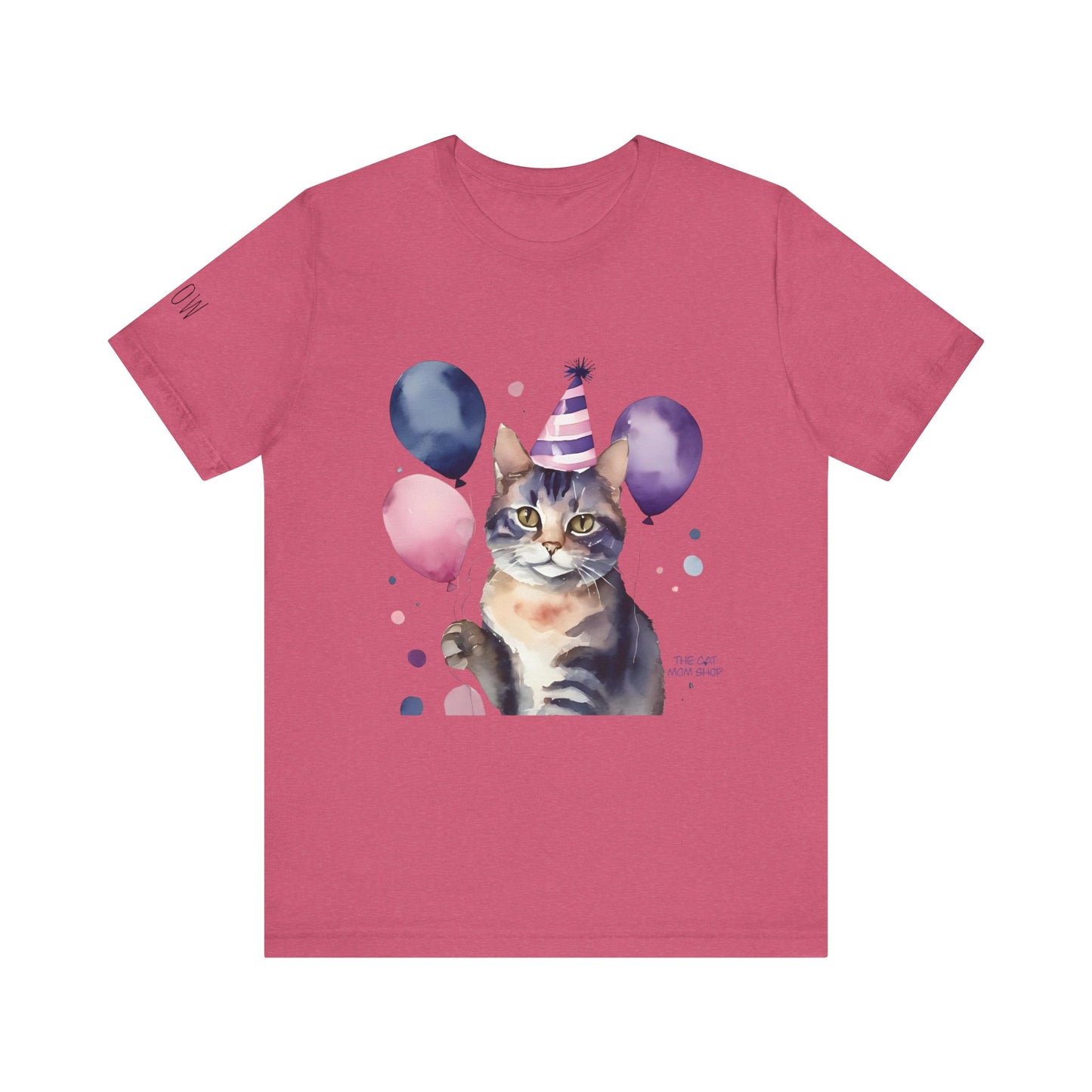 Birthday Cat Tee, Fun Cat Shirt, Cute Animal T-Shirt, Pet Lover Gift, Celebration Top, Party Outfit, Unique Cat Art