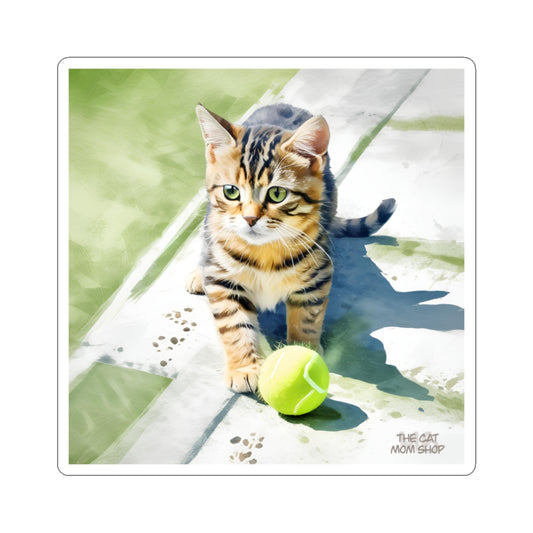 Adorable Cat Kiss-Cut Stickers, Cute Cat Lover Gift, Pet-Themed Decor, Laptop Decals, Cat Mom Stickers, Animal Lover Stickers