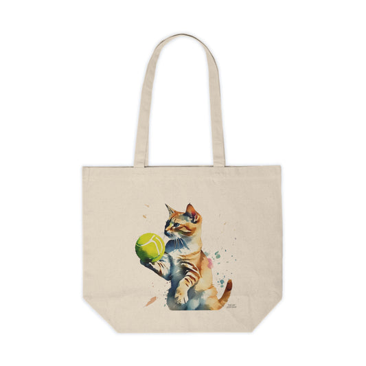 Whimsical Cat Tennis Tote Bag, Fun Pet Lover Gift, Reusable Shopping Bag, Eco-Friendly Tote, Cat Lover Accessory