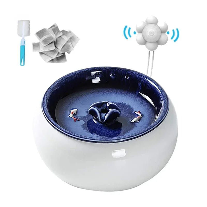 Ceramic pet drinking fountain online